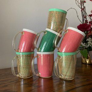 Vintage * Raffia Mugs